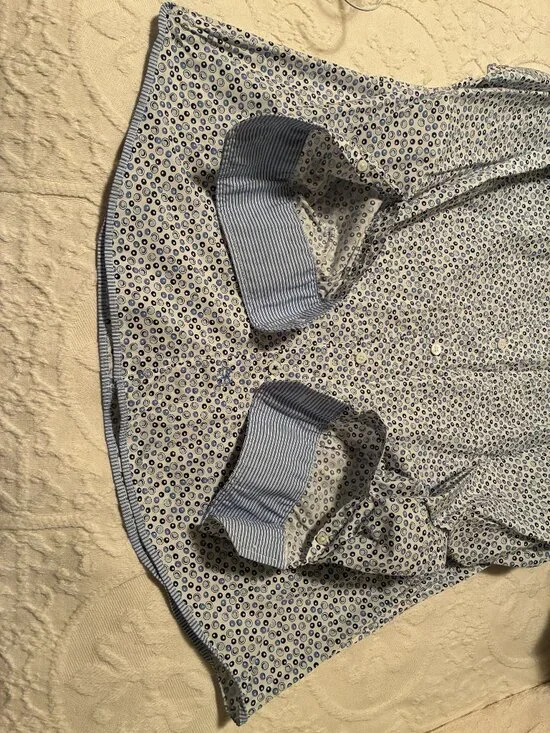 Shirt. Bugatchi Uomo Sz M 100% cotton. Long sleeve button down - Picture 6 of 7